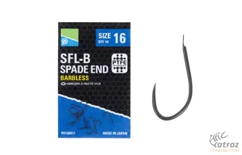 Preston SFL-B Spade End Barbless Méret: 14 - Preston Innovations Szakállnélküli Horog