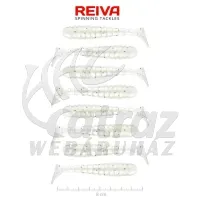 Reiva Stream Shad - 8cm - Pearl White Dots - Reiva Gumihal