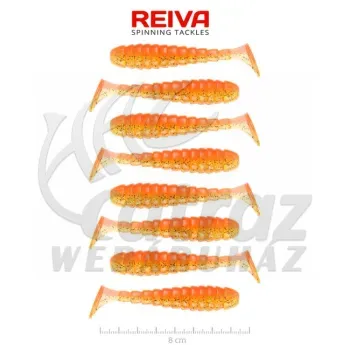 Reiva Stream Shad - 8cm - Shiny Orange Dots - Reiva Gumihal