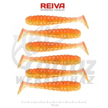 Reiva Stream Shad - 10cm - Shiny Orange Dots - Reiva Gumihal