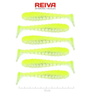 Reiva Stream Shad - 10cm - Flash Lemonade - Reiva Gumihal
