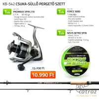 Csuka-Süllő Pergető Szett - Nevis Promaxx Spin + Nevis Force 3000 + Nevis Nitro Fonott Zsinór