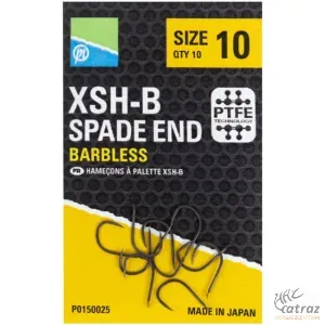 Preston XSH-B Spade End Barbless Méret: 10 - Preston Innovations Horog