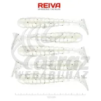 Reiva Stream Shad - 12,5cm - Pearl White Dots - Reiva Gumihal