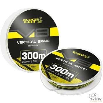 Black Cat V8 Vertical Braid 0,32mm 300m - Black Cat Fonott Harcsázó Zsinór Vertikális Módszerhez
