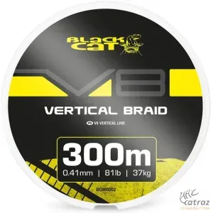 Black Cat V8 Vertical Braid 0,32mm 300m - Black Cat Fonott Harcsázó Zsinór Vertikális Módszerhez