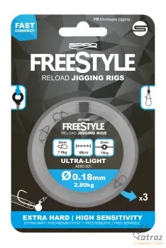 Spro Freestyle Fluorocarbon Előke+Snap 68cm 0,22 mm