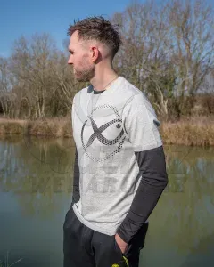 Matrix Large Mesh Logo T-Shirt Grey – 2XL – Horgász Póló