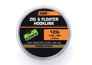 Zsinór Fox Zig&Floater Hooklink Trans Khaki 12lb 100m