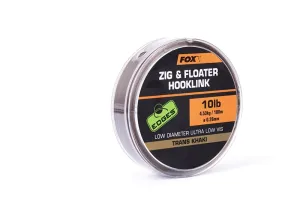 Zsinór Fox Zig&Floater Hooklink Trans Khaki 10lb 100m