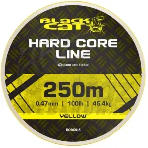 Black Cat Hard Core Line 250m 0.55mm Yellow - Harcsázó fonott zsinór