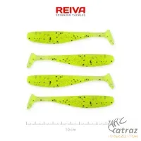 Reiva Flash Shad 10cm Sárga-Fekete-Ezüst Flitter Műcsali 4 db/csomag - Reiva Gumihal