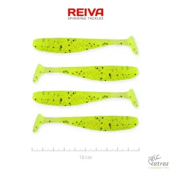 Reiva Flash Shad 10cm Sárga-Fekete-Ezüst Flitter Műcsali 4 db/csomag - Reiva Gumihal