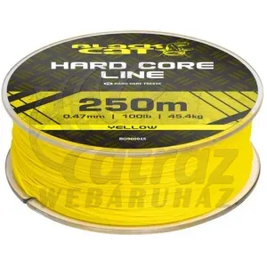 Black Cat Hard Core Line 250m 0.55mm Yellow - Harcsázó fonott zsinór