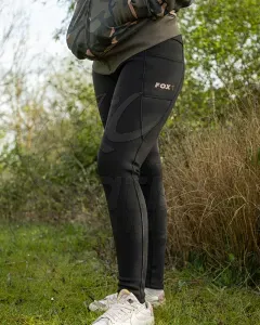 Fox Womens Black Lined Leggings – L – Fox Női Nadrág