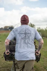 Korda Compass Tee Heather Greay – L – Szürke Horgász Póló