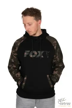 Fox Black Camo Raglan Hoody - Fox Terepmintás Pulóver