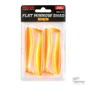 Reiva Flat Minnow Shad Shiny Orange Gumihal - Reiva Műcsali 10 cm 4 db/csomag