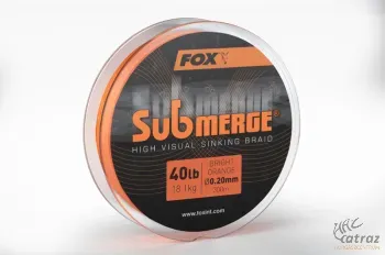 Fox Submerge Braid Bright Orange Fonott Zsinór 300m 0,16mm 25LB