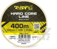 Black Cat Hard Core Line 400m 0.55mm Yellow - Harcsázó fonott zsinór