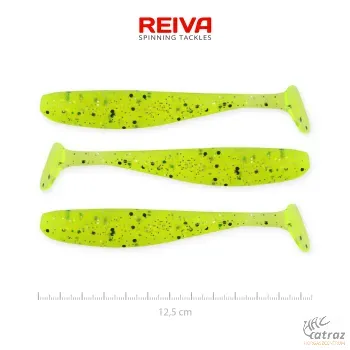 Reiva Flash Shad 12,5cm Fluo Sárga-Fekete-Ezüst Flitter Műcsali 3 db/csomag - Reiva Gumihal