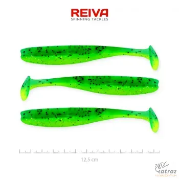 Reiva Flash Shad 12,5cm Zöld-Fekete-Ezüst Flitter Műcsali 3 db/csomag - Reiva Gumihal