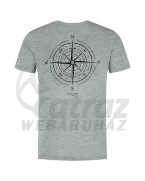 Korda Compass Tee Heather Greay – 2XL – Szürke Horgász Póló