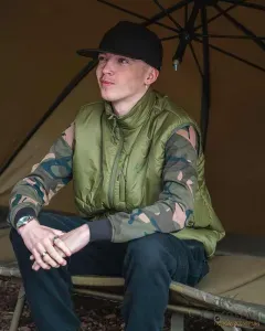 Fox Olive Quilted 100 Gilet - Fox Horgász Mellény