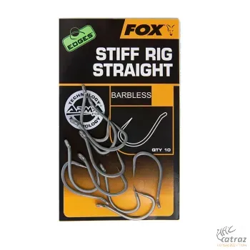 Fox Edges Stiff Rig Straight Szakállnélküli Horog Méret:6 CHK165