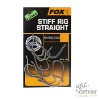 Fox Edges Stiff Rig Straight Szakállnélküli Horog Méret:8 CHK166