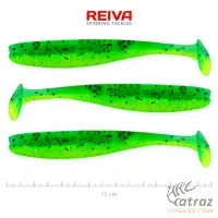 Reiva Flash Shad 15cm Fluo Zöld-Fekete-Ezüst Flitter Műcsali 3 db/csomag - Reiva Gumihal