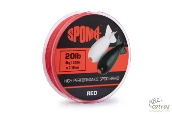 Spomb Fonott Zsinór Braid - Red/Piros 300m 0,18mm
