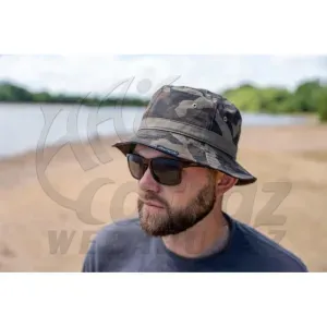 Avid Distortion Dark Camo Bucket Hat - Horgász kalap