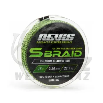 Fonott Előkezsinór Nevis S-Braid 15m 0,12mm
