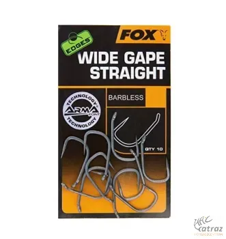Fox Edges Wide Gape Straight Szakállnélküli Horog Méret:8 CHK181
