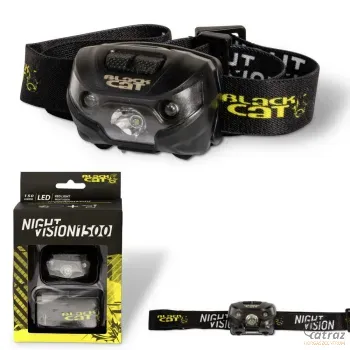 Black Cat Night Vision 1500 Headlamp - Black Cat Tölthető Horgász Fejlámpa