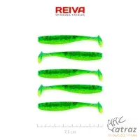 Reiva Flash Shad 7,5cm Fluo Zöld-Fekete Műcsali 5 db/csomag - Reiva Gumihal