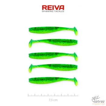 Reiva Flash Shad 7,5cm Fluo Zöld-Fekete Műcsali 5 db/csomag - Reiva Gumihal