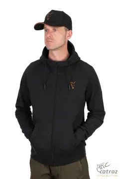 Fox Fekete Narancs Pulóver - Fox Collection LW Hoody Black & Orange