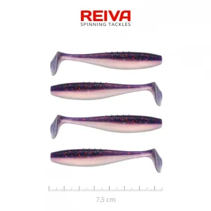 Reiva Flat Minnow Shad Purple Pearl Gumihal - Reiva Műcsali 7,5cm