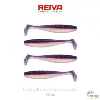 Reiva Flat Minnow Shad Purple Pearl Gumihal - Reiva Műcsali 7,5cm