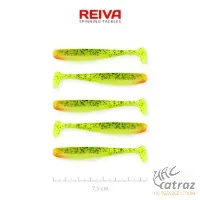 Reiva Flash Shad 7,5cm Neon Sárga-Piros-Fekete Flitter Műcsali 5 db/csomag - Reiva Gumihal