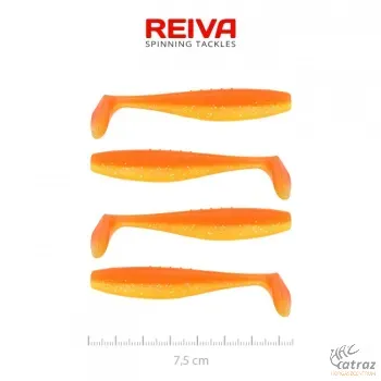 Reiva Flat Minnow Shad Shiny Orange Gumihal - Reiva Műcsali 7,5cm