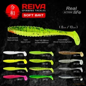 Reiva Zander Power Shad 10cm Mix - Vegyes Színű Gumihal