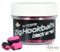Dynamite Baits N-Ticers Zig Hookbaits 12x6mm - Fekete Piros Zig Csali