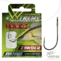 Nevis Előkötött Süllőző Horog Méret: 1 - Nevis Zander Hook 45cm