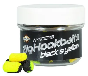 Dynamite Baits N-Ticers Zig Hookbaits 12x6mm - Fekete Sárga Zig Csali