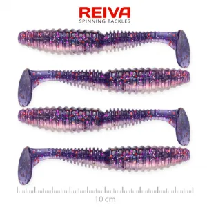 Reiva Zander Power Shad 10cm Purple Pearl - Reiva Gumihal