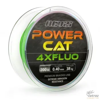 Nevis Powercat 4XFluo 200m 0,80mm - Nevis Harcsázó Fonott Zsinór