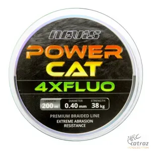 Nevis Powercat 4XFluo 200m 0,80mm - Nevis Harcsázó Fonott Zsinór